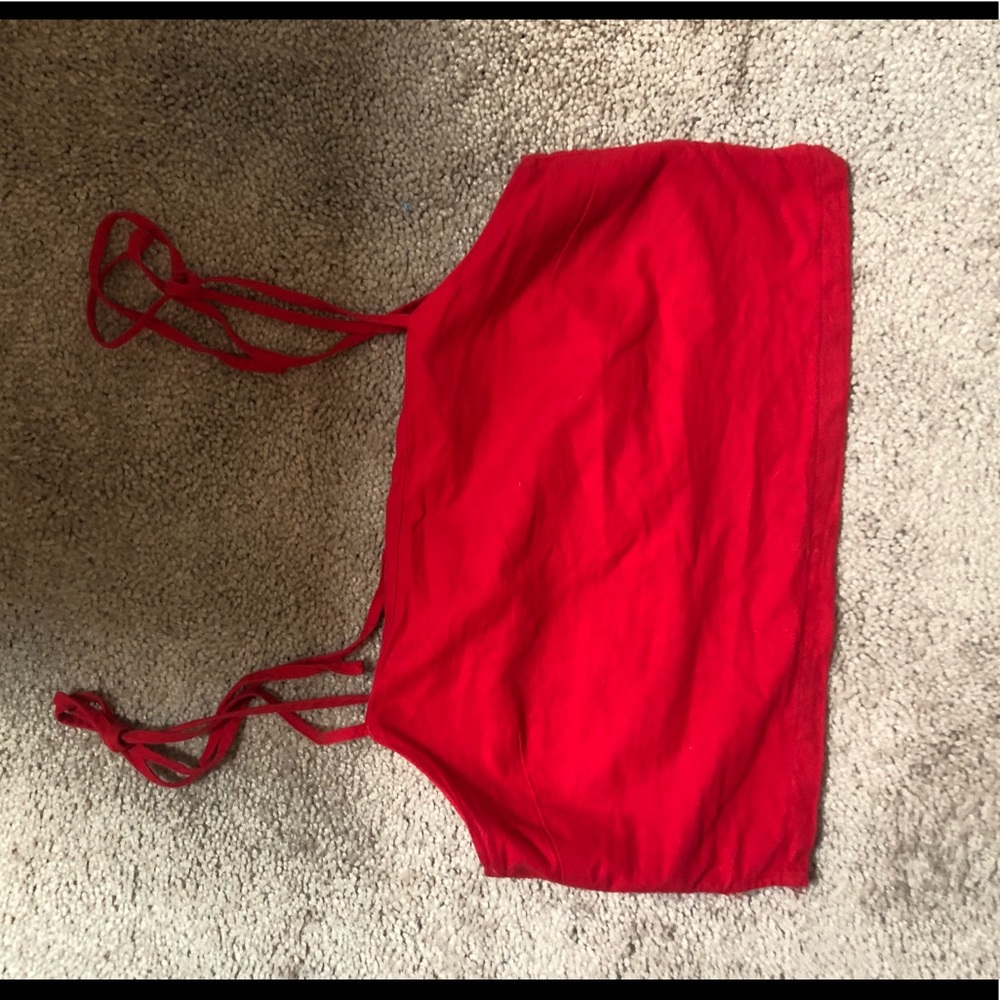Red crop top